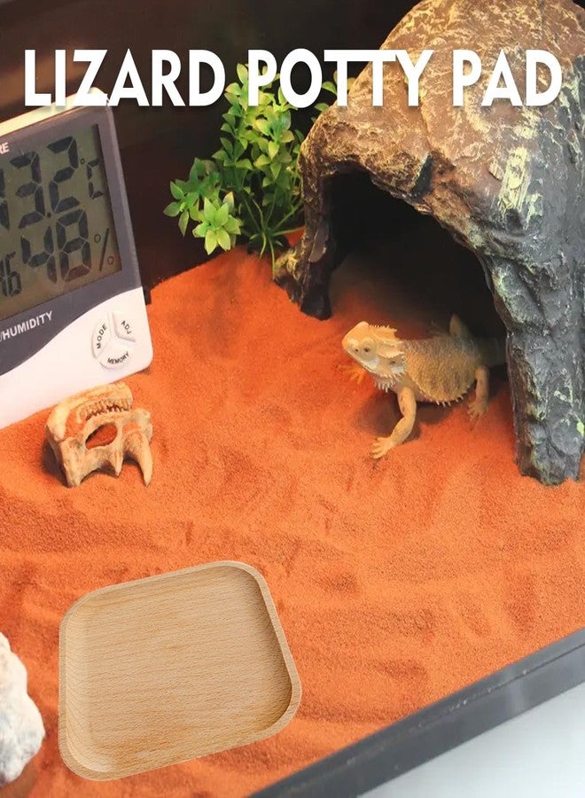 MAGNEECH 1 Pcs Leopard Gecko Potty Pad,Crested Gecko Potty Latrine，Leopard Gecko Tray，Reptile Litter Box，Portable Gecko Tank Accessories(Beech) - Image 4